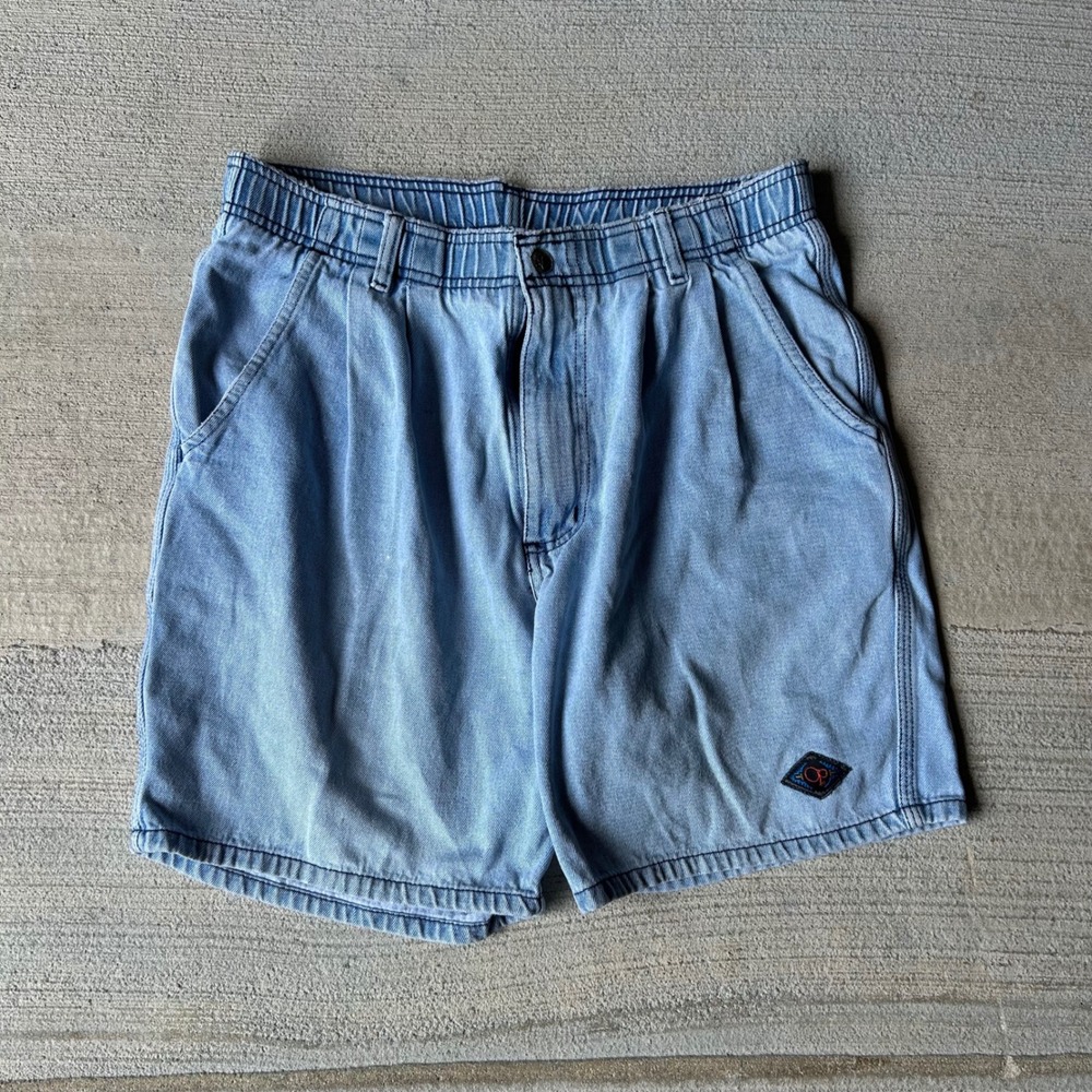 Vintage 90s surfers Ocean Pacific OP Light Wash Denim Shorts